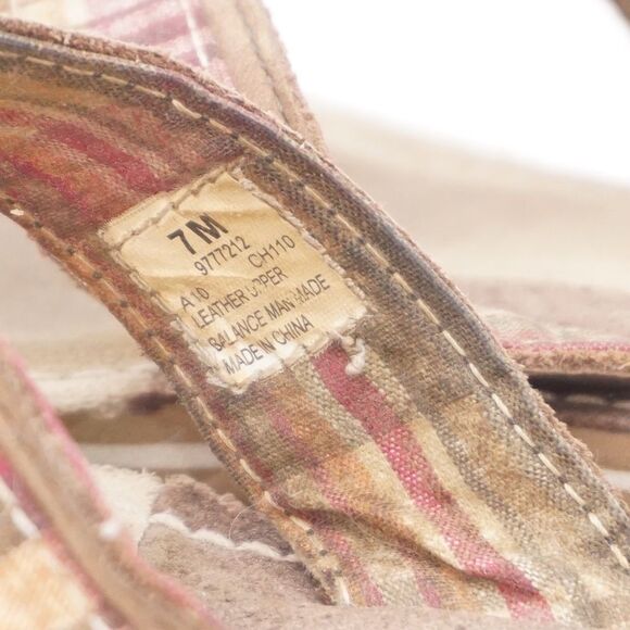 SPERRY TopSider Plaid Leather Thong Sandals, 7 - Picture 7 of 10